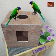 nestbox burung lorikeet/kotak eram telur lorikeet