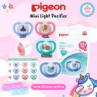 Pigeon Minilight Pacifier Size S M L - Pacifier Silicone Baby Unisex BPA Free SNI