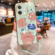 HP Phone Case For OPPO A5 Pro 4G A5 Pro 5G Case Cartoon Bear Brown Pattern Phone Case Cesing Layered