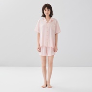 HLA | ชุดนอนผู้ชายฤดูร้อน Air9 Ice Silk Breathable แขนสั้น กางเกงขาสั้น คอปกพับ สวมใส่สบาย ลำลอง ผ้า