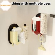 homeliving 2-in-1 Suction Cup Tissue Box, Living Room Tissue Box, Kitchen Cling Film Holder, No-dril