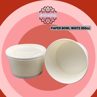 Paper Bowl 850ml White & Brown {50pcs} / Food Cup / Food Paper Cup / Bekas Oden / Mangkuk Kertas