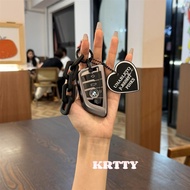 Grey Protect Skin TPU 4 Buttons Car Key Case Cover Protect Shell Bag Keychain For BMW G30 G20 X1 X2 