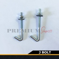 ♞,♘,♙50/100/200pcs J Roof Bolt Set with Nut Rubber Bonded Washer Screw 2-1/2" 3" J bolt roofing