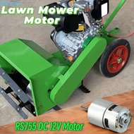 USNOW RS755 DC Motor, 12V DC Long Shaft Lawn Mower Motor, Premium Ball Bearing Large Torque High Eff