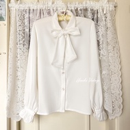 Himeka Vintage - Elmer Blouse - Inner Blouse - White Blouse - Vintage Cottagecore Blouse - Coquette 