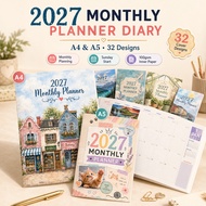 2027 Planner Record Book | A4 A5 SIZE | Simple Planner Book | Diary/ Diary | Monthly Planner Corpora