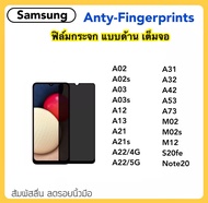 ฟิล์มกระจก AG แบบด้าน For Samsung A02 A02S A03 A03S A04 A04s A12 A13 A21 A21S A22 A31 A32 A42 A53 A73 M02 M02S M12 S20FE Note20 Temperedglass ANTY-FINGERPRINTS