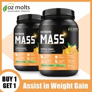 Ozmolts MASS Protein Powder Weight Gain Supplement Workout Muscle Mass Powder Mango 2LBS