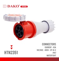 เต้ารับเพาเวอร์ปลั๊กกลางทางกันน้ำ 400V 3P+N+E IP67 63A และ 125A DAKO HTN-2351