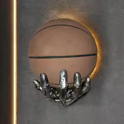 Creative Game Controller Wall Mounted Basketball Soccer Rack Craft Arm Storage Robot Decoration Rack