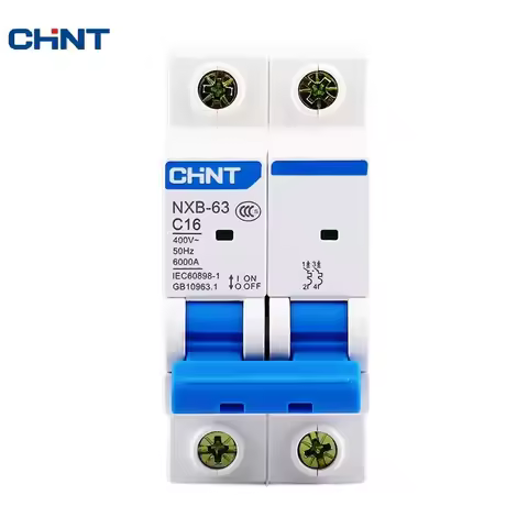 CHNT CHINT NXB-63 2P AC 230/400V Miniature Circuit Breaker C 6 10 16 20 25 32 40 63A Overload Protec