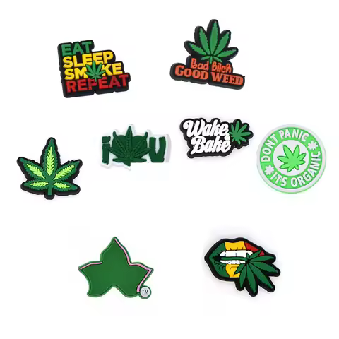 Weed Shoe Charms for Crocs Accessories Boys Girls Kids Women Teens Christmas Gifts Birthday Party Fa