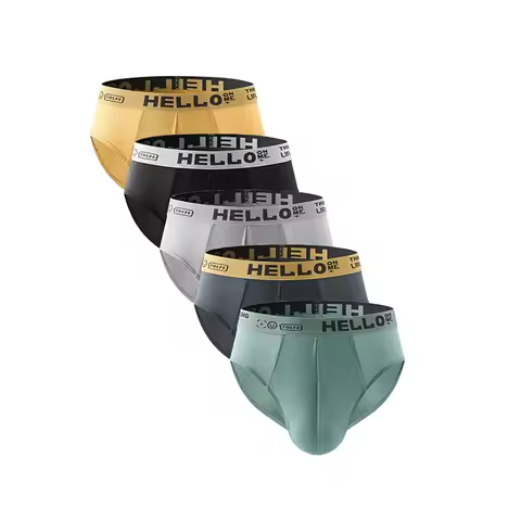 5Pcs Soft Men's Panties XS-XXL Sports Personality Boxers Underpants T Underwears Breathable Large Si