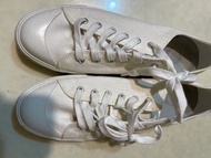 【MUJI 無印良品】撥水加工舒適休閒鞋27.5cm 柔白