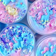 100ml Unicorn Slime Puff Crystal Shining Toy Slime (Earloop)Bubble
