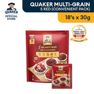 [Sachet] Quaker Five Red Multigrain Mix Oat 30g x 18s & 7s 桂格五（5）红混合即食燕麦片 便携装 30g x 18s/[Pek Kecil] 