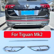 EFBT For Vw Tiguan 2020 Mk2 Chrome Exhaust Diffuser Car accessories TSI TDI High line Tiguan MK2 ABS