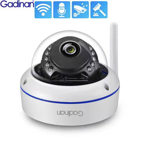 Gadinan 5MP Security IP Camera Audio Wifi 2.8mm Dome Metal 3MP Wireless Outdoor Surveillance CCTV Bu