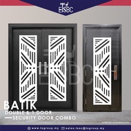 ETSBC Lowest Price Batik Security Door (Double Door + Single Door) With 10 Locks