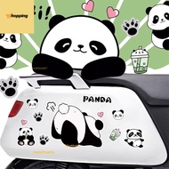 MK1  Creative Motorcycle Electric Bike Helmet Decal Waterproof Lovely Pandas Night Sign Sticker Exte