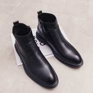 black boots formal boots korean boots chelsea boots Leather boots men boots men high cut shoes boots