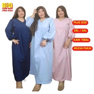 Long Dress Jubah Plus Size Muslimah 3XL / 5XL | Muslimah Fashion | Kaftan Baju Besar Perempuan B01