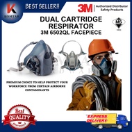 DUAL CARTRIDGE RESPIRATOR 3M 6502QL FACEPIECE