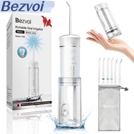 COD Bezvoi Water Flosser Cordless Travel,Mini Oral Irrigator with Telescopic Water Tank, 5 Modes, 6 