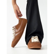 Old Money Style Thin-Soled German Training Shoes Men's Suede Sports Casual Shoes Brown Derby Shoe Co