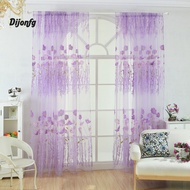 Fine Workmanship Window Treatment Wear Resistant Polyester Flower Pattern Rod Pocket Sheer Curtain Panel for Home