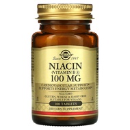 Solgar, Niacin (Vitamin B3), 100 mg, 100 Tablets