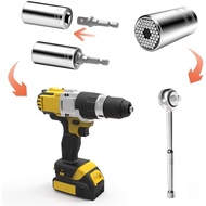 Socket Wrench Set 7-19mm Professional Impact Socket Adapter Ratchet