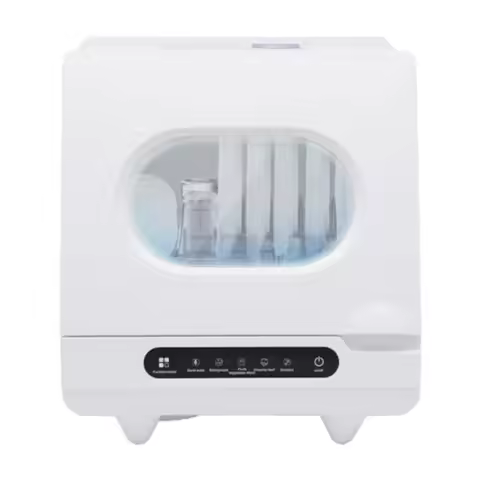 Portable Countertop Dishwasher 5 Washing Programs Neutral Freestanding Dishwasher with 5L Built-in W