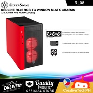 SilverStone CPU CASE Redline RL08 RGB TG Window M-ATX Chassis - Black [2 x 120mm RGB fan included]  