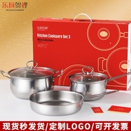 Stainless Steel Practical Milk Pot Mid-Autumn Festival Practical Soup Pot Pot Kitchen Gift Frying Pa
