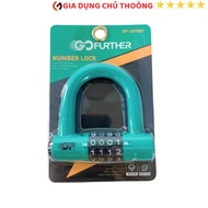Ổ khoá số khoá 4 số chữ U FURTHER chống trộm cao cấp - Gia Dụng Chú Thoòng