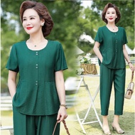 Big size women's home wear, beautiful 24 hours, middle-aged outfit given to mother, made of soft, li