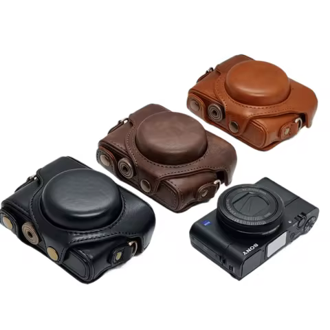 PU Leather Bag Case for SONY DSC-RX100 VII M7RX100II M2 RX100 M3 RX100III M4 M5 M5A M6 M7 Camera Cov
