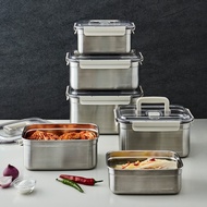 LocknLock Rectangular 3.8L 3.0L NEW Breathing Stainless Steel Kimchi Storage Container Case Lock & L