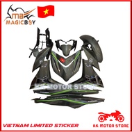 (100% ORIGINAL ) MAGIC BOY COVER SET Y15ZR V2 MKV MX KING DARK GREEN HIJAU LUMUT 2022 VIETNAM