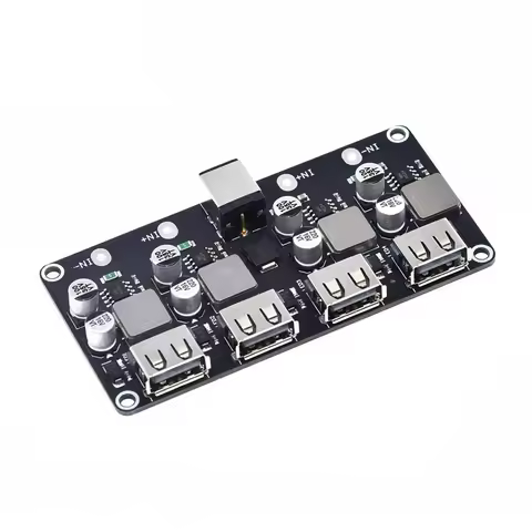 QC3.0 QC2.0 USB Fast Charger Board 4XUSB Port DC-DC Converter DC12V-30V To DC 3-12V Charging Circuit