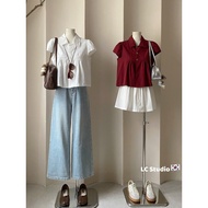 S7.30 HN fabric dress with 3-button turn-down collar A857 xonxen 23ld