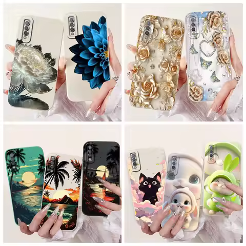 For Samsung Galaxy A7 2018 Case A9 2018 Cover Popular Flower Cartoon Soft Silicone Funda For Samsung
