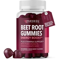 Gula-gula Akar Bit dengan COQ10 & Delima - Suplemen Nitrik Oksida untuk Lelaki dan Wanita - Akar Bit