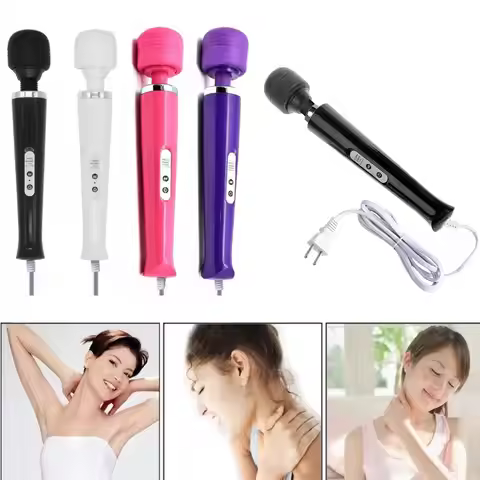 Magic Wand Wired Massager 10 Speeds Full Body Muscle Relax Vibrator