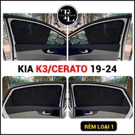 Magnetic curtain type 1 for Kia Cerato=K3 2019 to 2025, Set of 4 standard car form panels, Anti-UV -