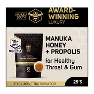 MANUKA SOUTH Propolis Lemon UMF 15 Plus Manuka Honey Drops Lozenges