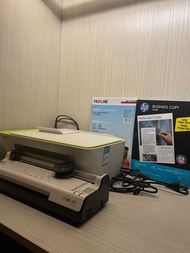 [二手] HP2130 印表機 &amp; FReLINE (FM-380)  六合一裁切護貝機