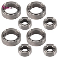 8Pcs Ball Bearings 4X8X3mm 8X12X3.5mm for   E18  1/18 RC Car Spare Parts A949 A959 A969 A979 A959-B 